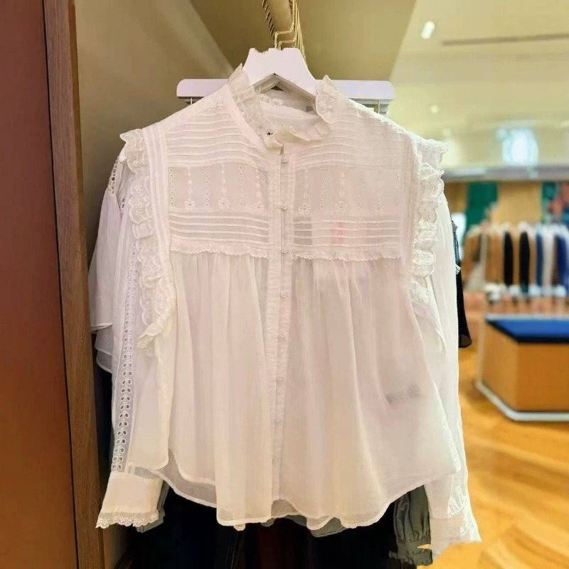 Embroidery Eyelet - Blusa Feminina Sem Mangas com Gola