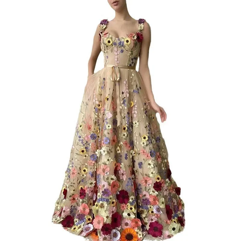 Embroidery Zara - Flores tridimensionais femininas, bordados elegantes, nádegas