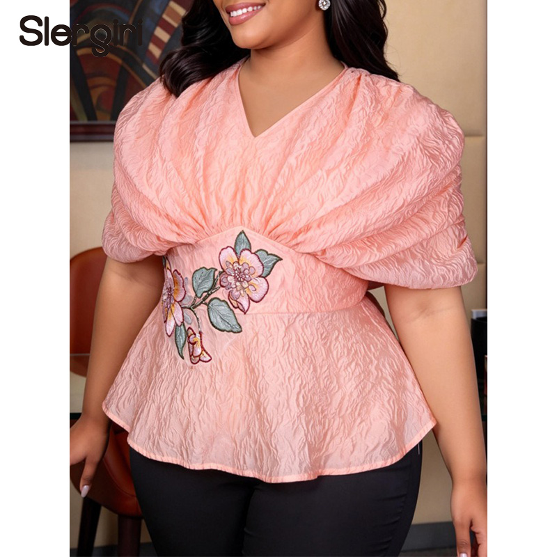 Embroidery Blouse - Blusa Feminina Plus Size Slergiri com