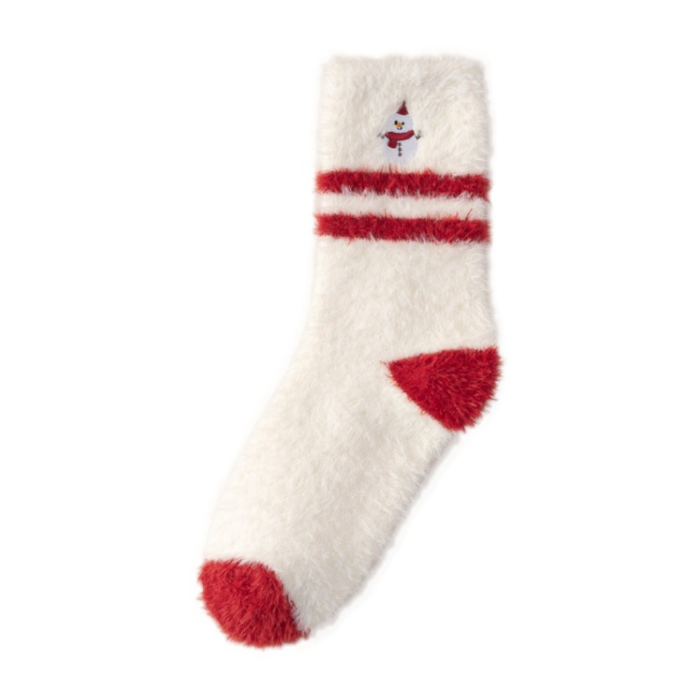 Embroidery Xmas Tree - Meias Térmicas Grossas de Natal com