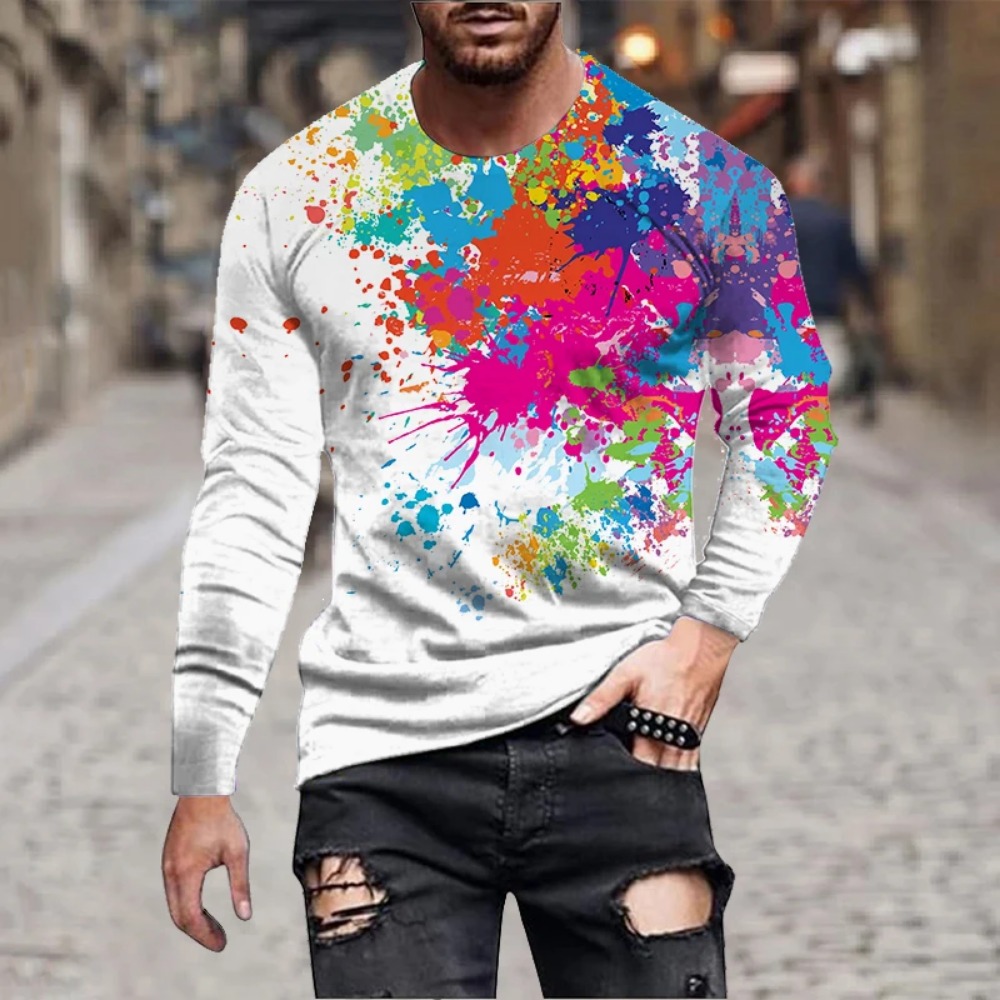 Camiseta masculina com estampa - Embroidery Art Painting avaliação e preço