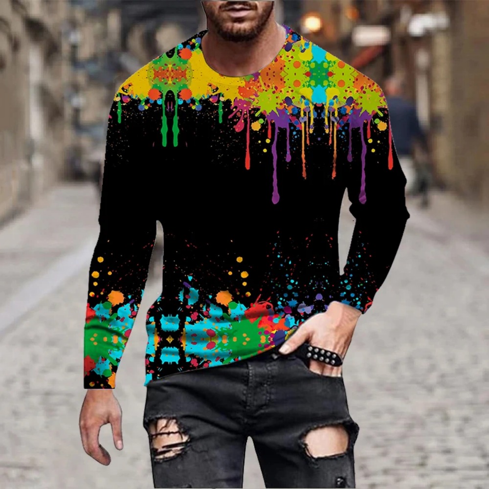 Camiseta masculina com estampa - Embroidery Art Painting avaliação e preço