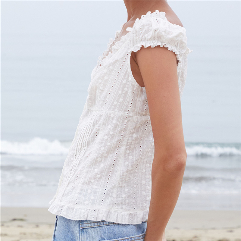 Blusa Feminina Off Shoulder co - Embroidery Eyelet avaliação e preço
