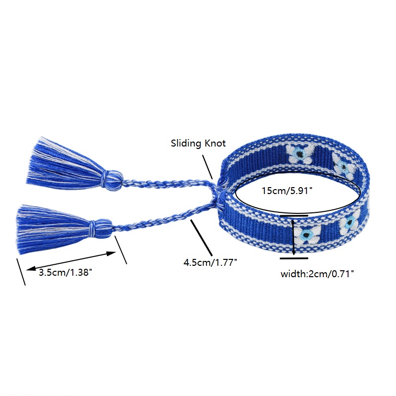 Pulseiras tecidas da moda empi - Embroidery Eyelet avaliação e preço
