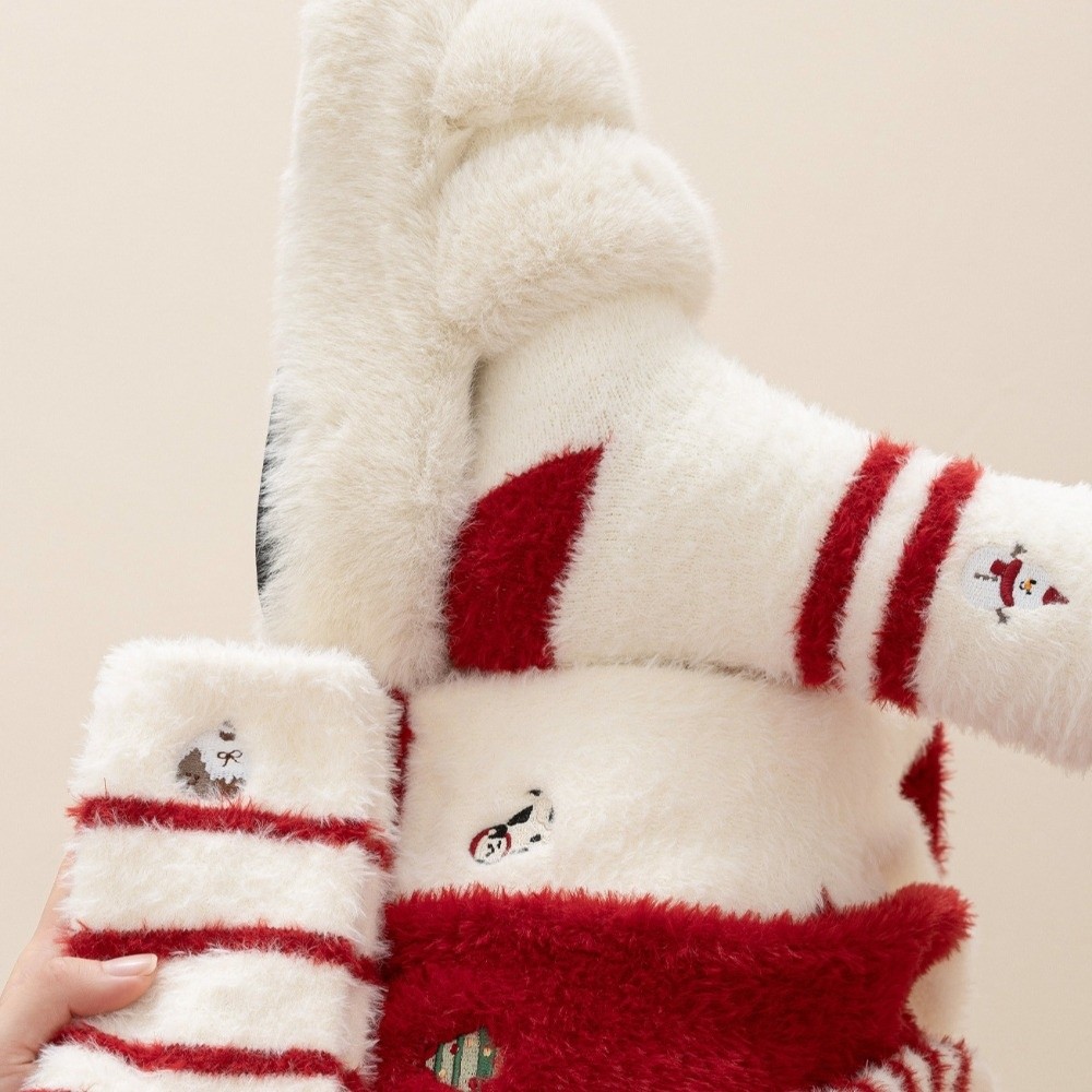 Meias Térmicas Grossas de Nata - Embroidery Xmas Tree avaliação e preço