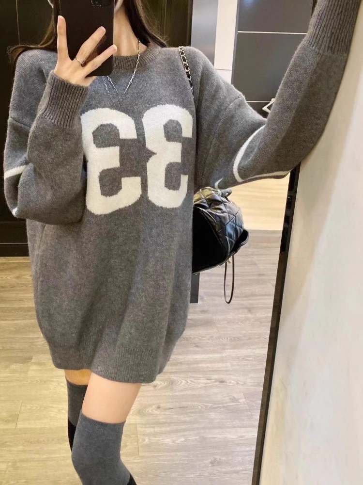 Suéter de Tricô Vintage Y2K Fe - Embroidery Knit avaliação e preço