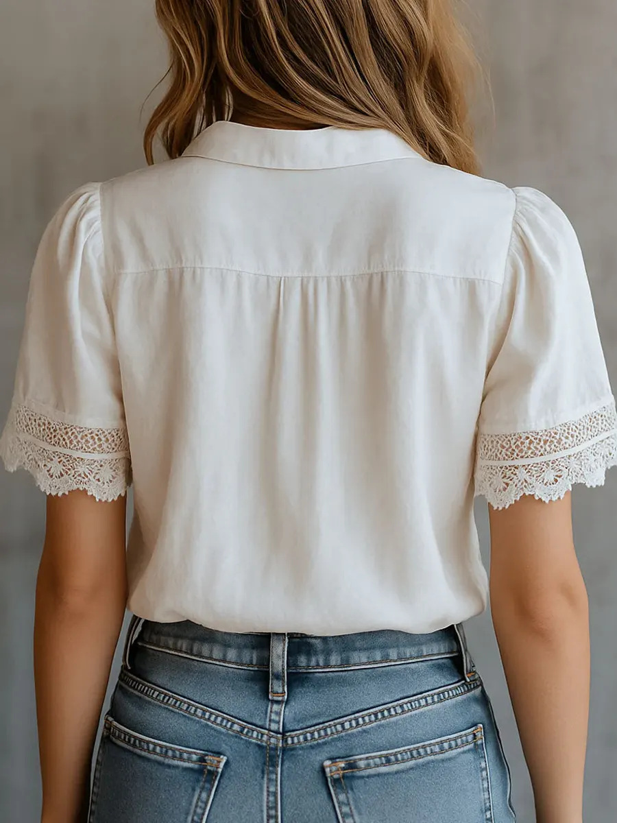 Camisas Elegantes Femininas Ca - Embroidery Blouse avaliação e preço