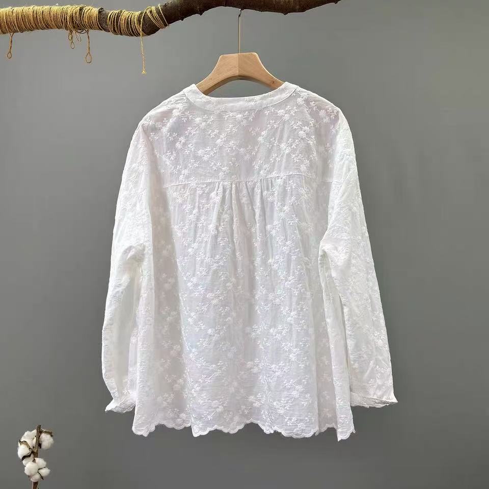 Blusa Feminina 2026 de Renda B - Embroidery Eyelet avaliação e preço