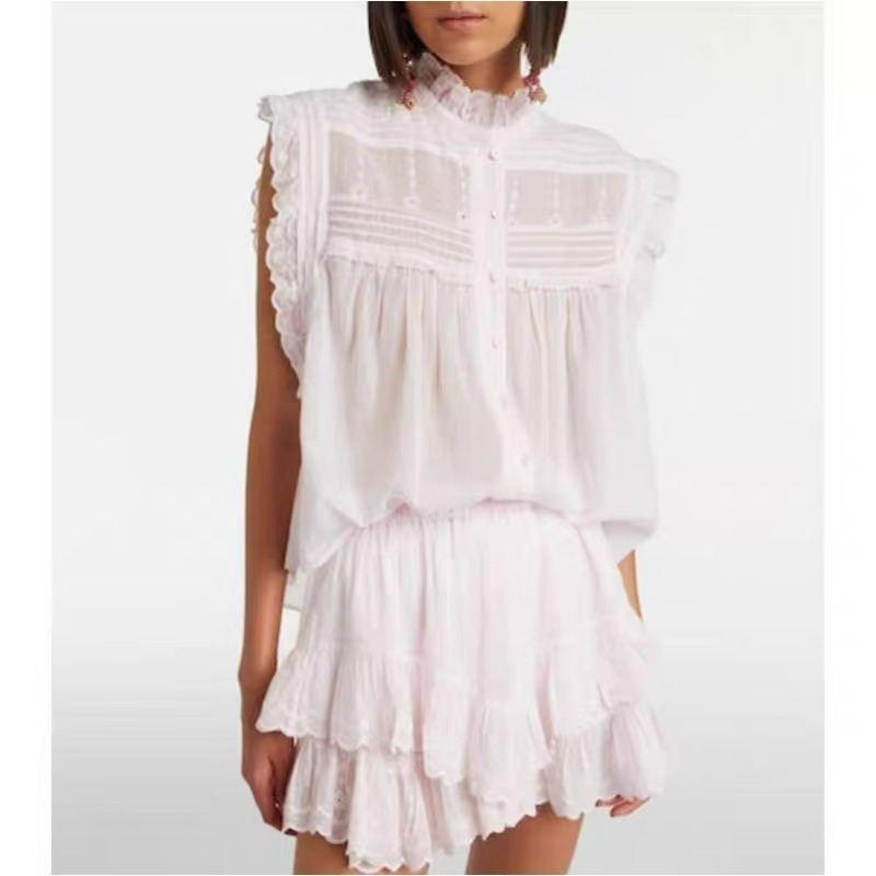 Blusa Feminina Sem Mangas com  - Embroidery Eyelet avaliação e preço