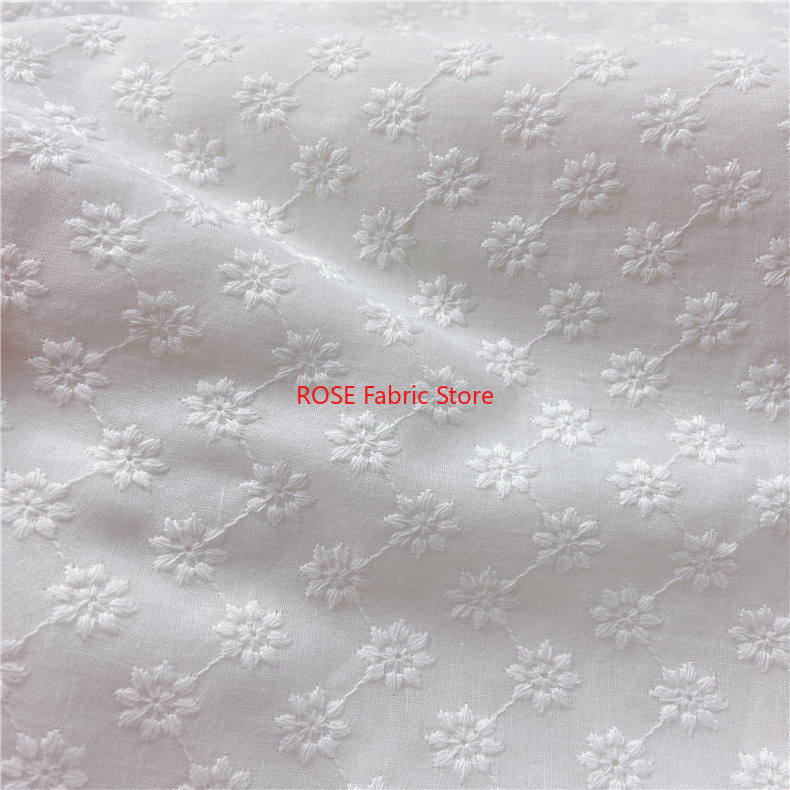 Tecido de algodão bordado ilhó - Embroidery Eyelet avaliação e preço