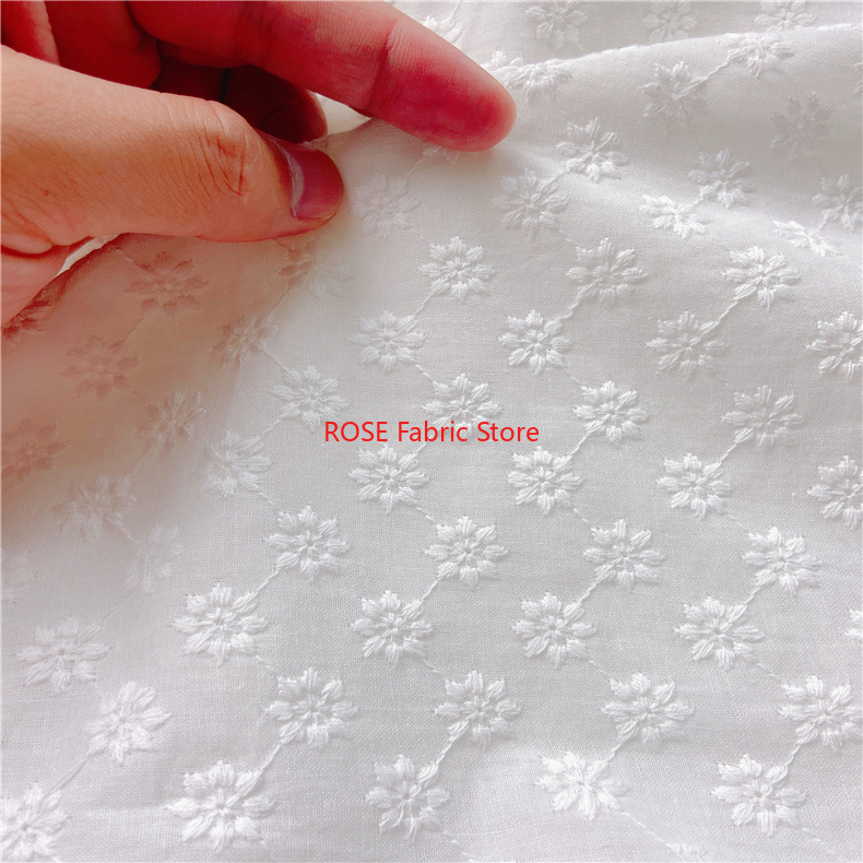 Tecido de algodão bordado ilhó - Embroidery Eyelet avaliação e preço