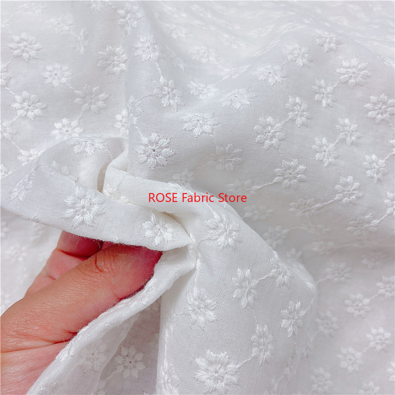 Tecido de algodão bordado ilhó - Embroidery Eyelet avaliação e preço