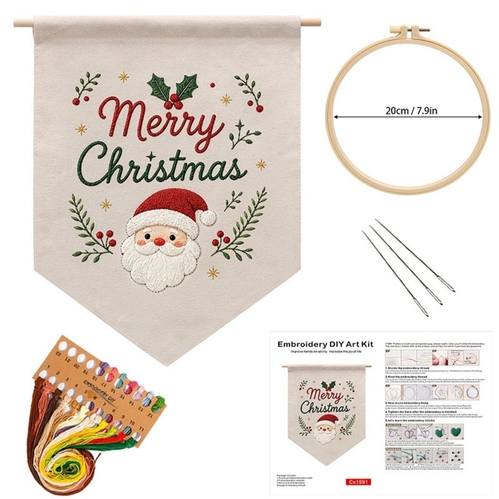 Kit de Bordado de Natal Feito  - Embroidery Xmas Tree avaliação e preço