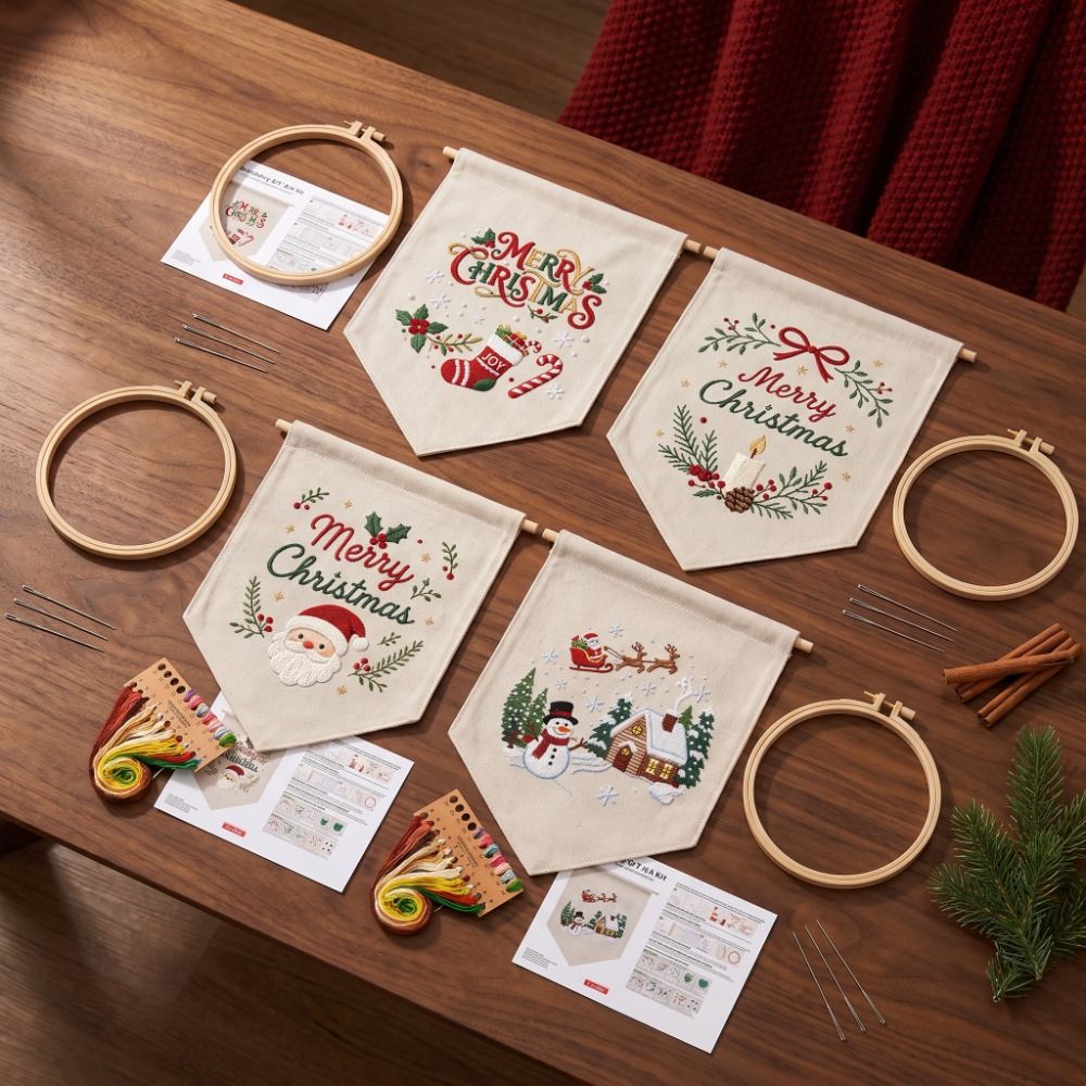 Kit de Bordado de Natal Feito  - Embroidery Xmas Tree avaliação e preço
