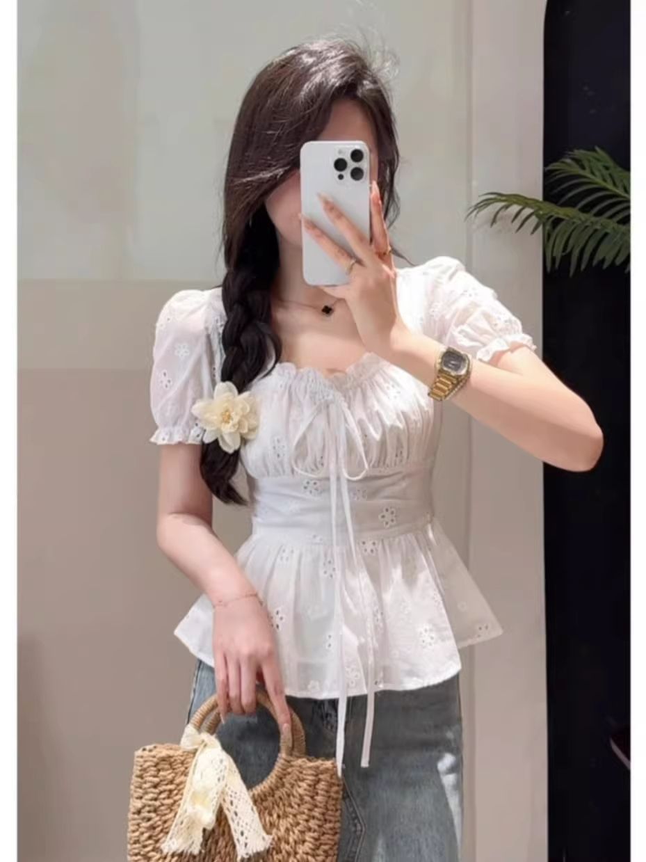 Blusa Branca com Bordado Eyele - Embroidery Eyelet avaliação e preço