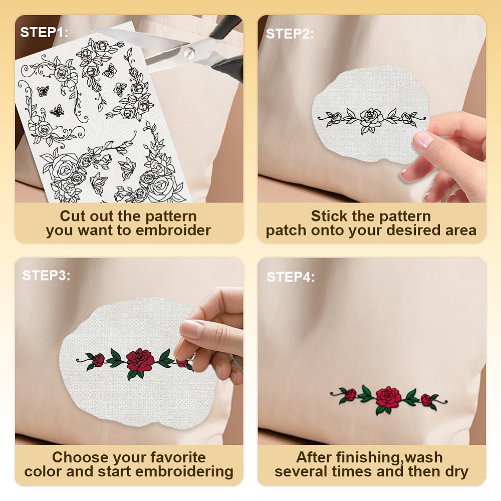 38 Peças de Renda Rosa, 4 Folh - Water Soluble Stabilizer avaliação e preço