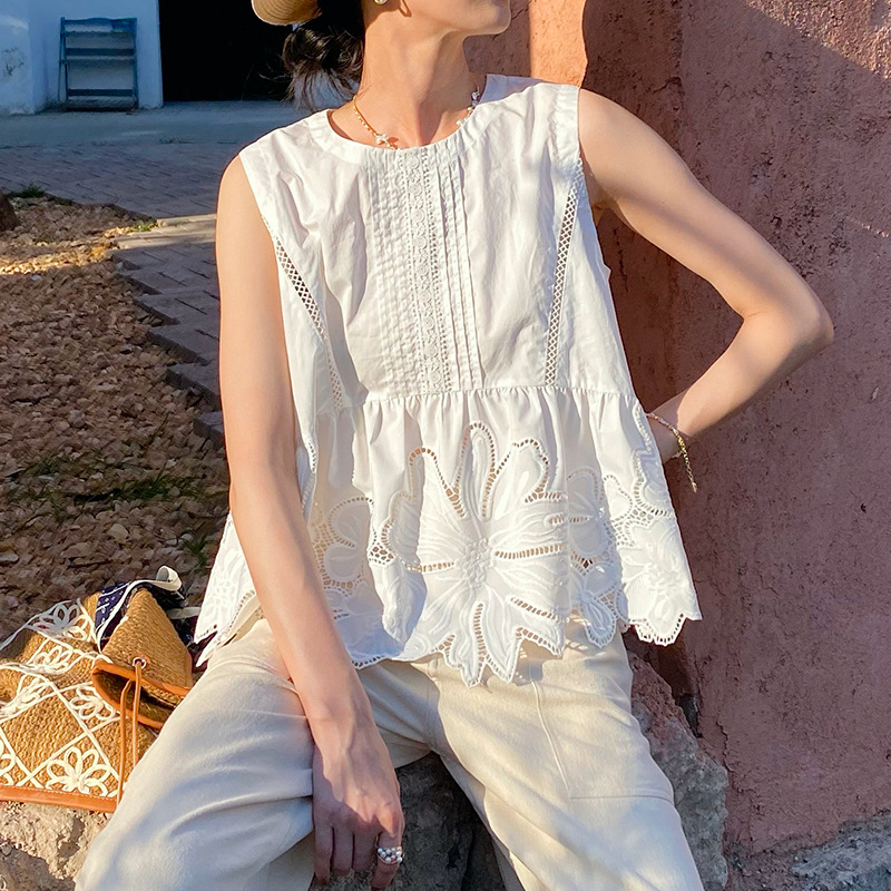 Blusa Feminina Estilo Francês  - Embroidery Blouse avaliação e preço