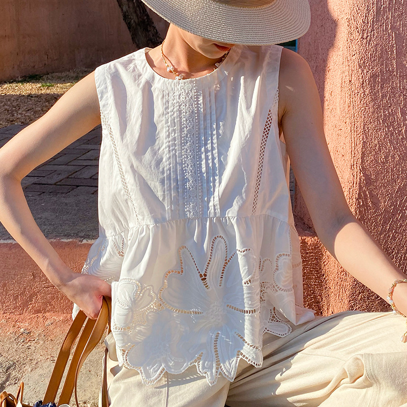 Blusa Feminina Estilo Francês  - Embroidery Blouse avaliação e preço