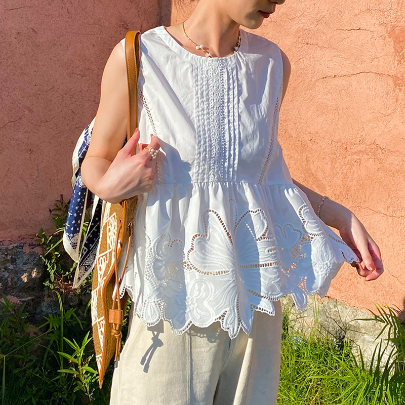 Blusa Feminina Estilo Francês  - Embroidery Blouse avaliação e preço