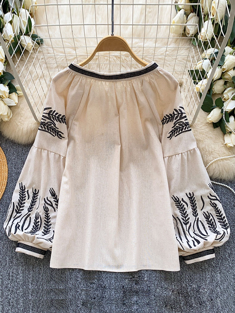 Blusa Feminina Estilo Boêmio c - Embroidery Blouse avaliação e preço