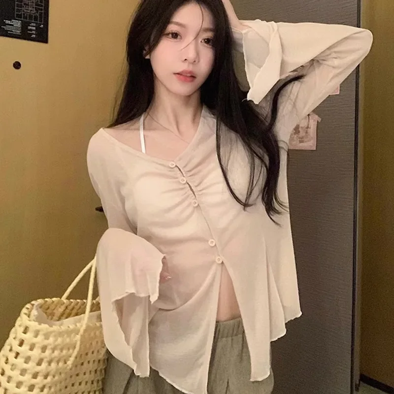 Blusa Transparente com Manga F - Embroidery Blouse avaliação e preço