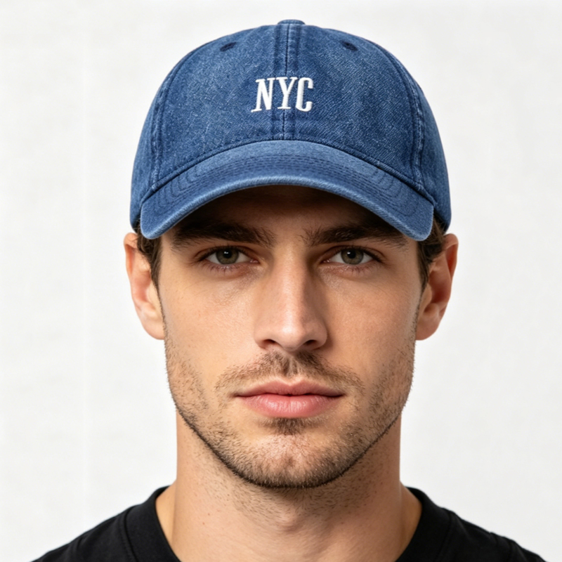 Unisex clássico Denim Baseball - Embroidery Nyc avaliação e preço