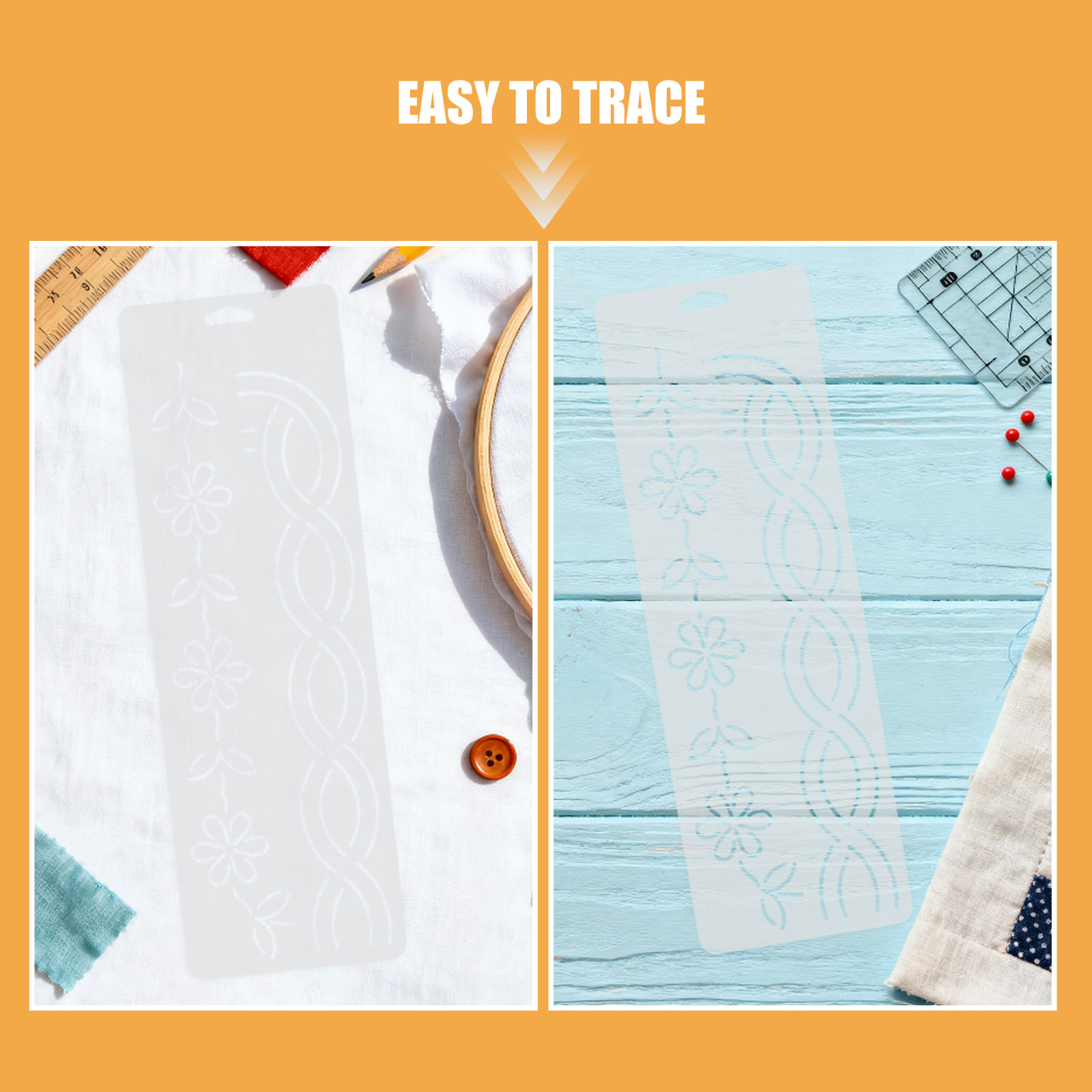 2 peças de estênceis para quil - Embroidery Quilting avaliação e preço