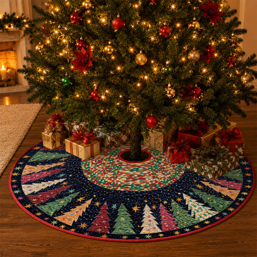 Saia de Natal acolchoada com p - Embroidery Xmas Tree avaliação e preço
